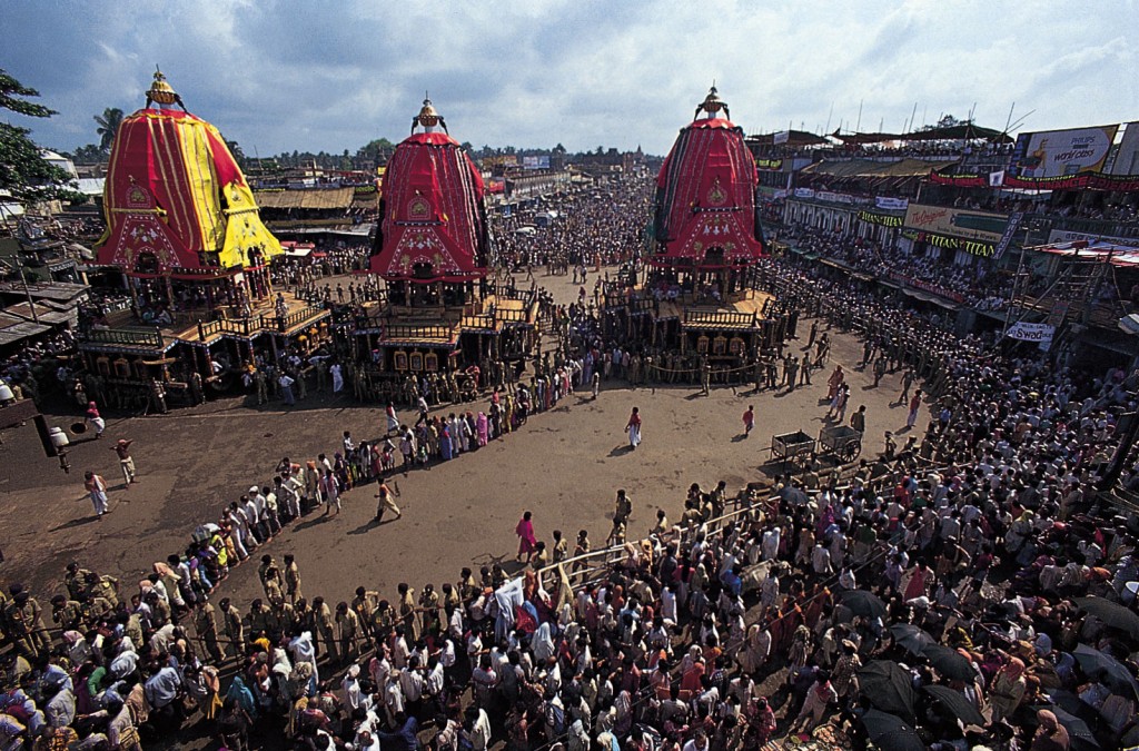 The Ratha-yatra procession, Puri, India